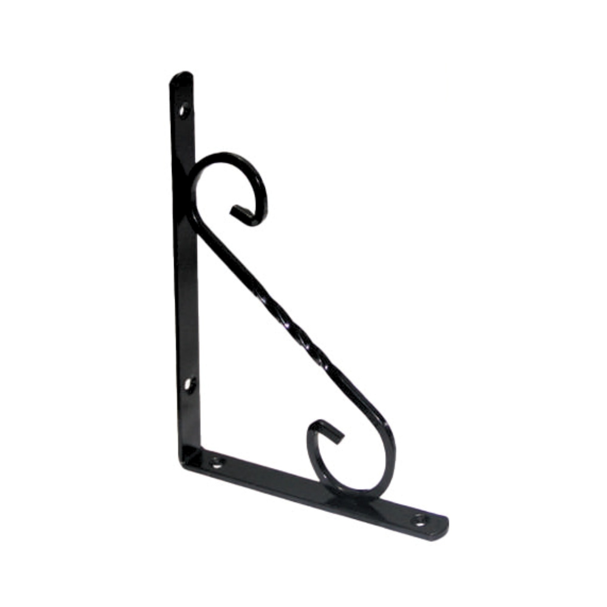 Consolă pentru raft din fier forjat negru No.3, 230 x 160 x 20 mm, Besel
