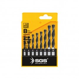 Set 8 burghie pentru lemn SGS, dimensiuni 3,4,5,6,7,8,9,10mm