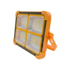 Lampa Proiector Solar de Exterior Portabil, Protectie IP66, Incarcare Solara sau de la Retea, 1000W, Protectie IP66,5 Moduri de Iluminat, Port USB