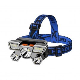 Lanterna cap, 10w, incarcare USB,  SIHOiSi, ABS, LED, IPX46, Gri/Albastru
