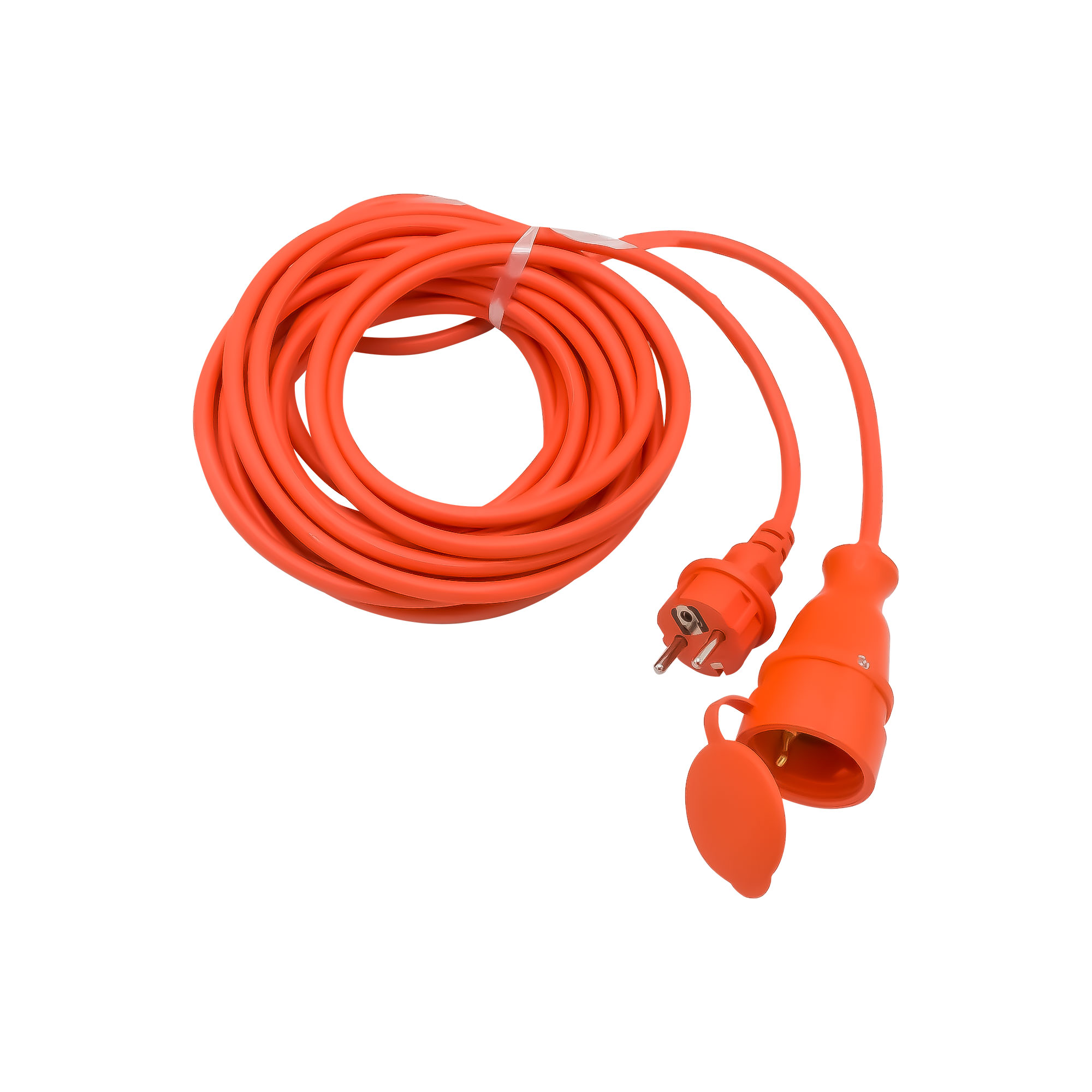 Cablu prelungitor cu conductor din cupru 3 x 1,5, 10M, cu stecher si cupla, portocaliu 