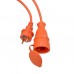 Cablu prelungitor cu conductor din cupru 3 x 1,5, 10M, cu stecher si cupla, portocaliu
