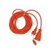 Cablu prelungitor cu conductor din cupru 3 x 1,5, 10M, cu stecher si cupla, portocaliu