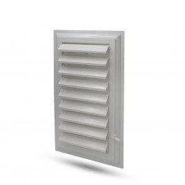 Grila dreptunghiulara pentru ventilatie PVC, alb, 25x45cm
