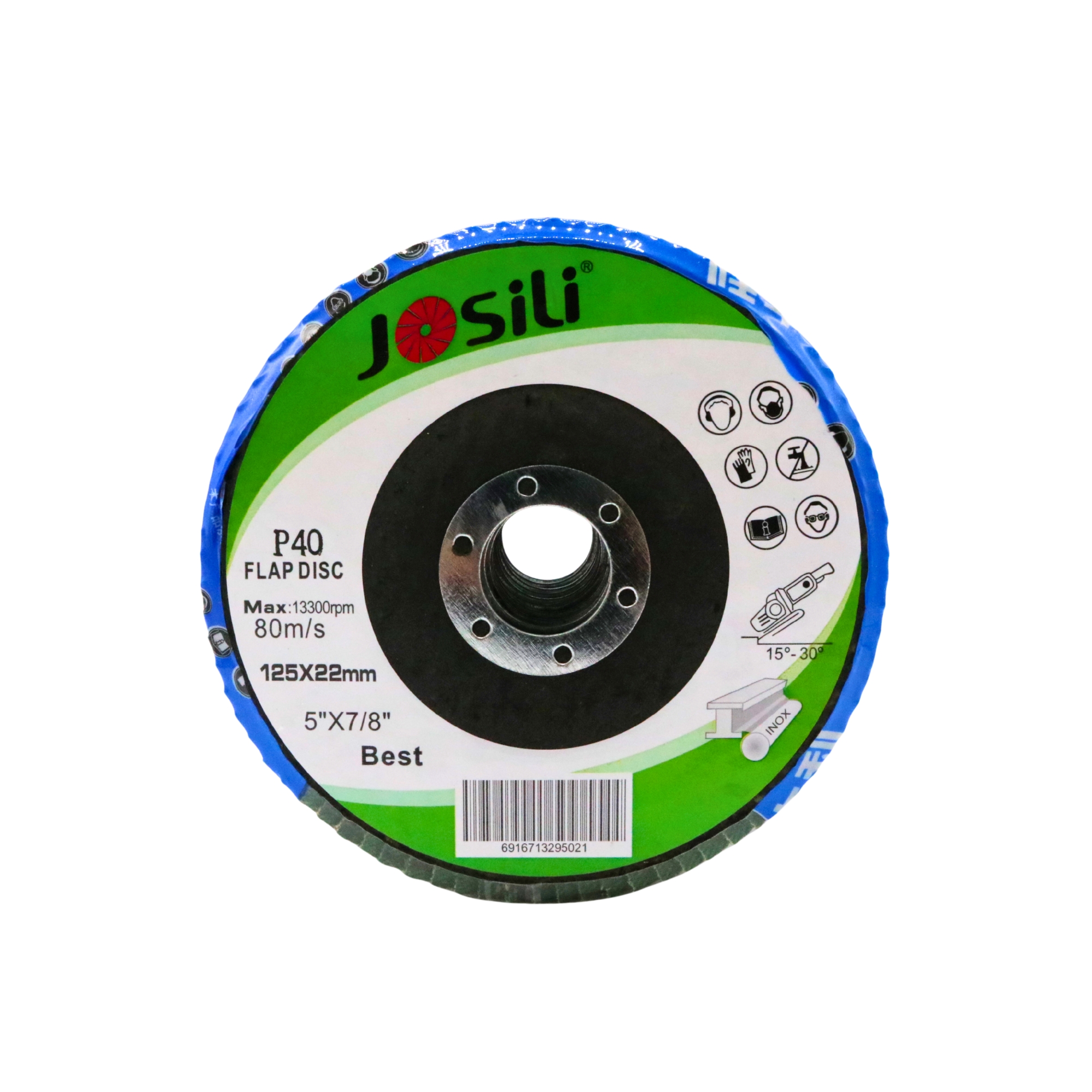 Disc lamelar verde 125 x 22 mm P40, JOSILI, MSA3295