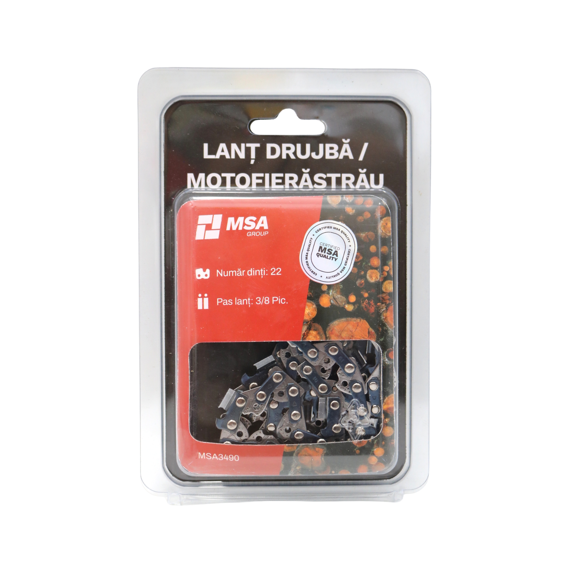 Lanț drujbă / motofierăstrău MSA, 22 dinți, pas 3/8 Pic. – MSA3490