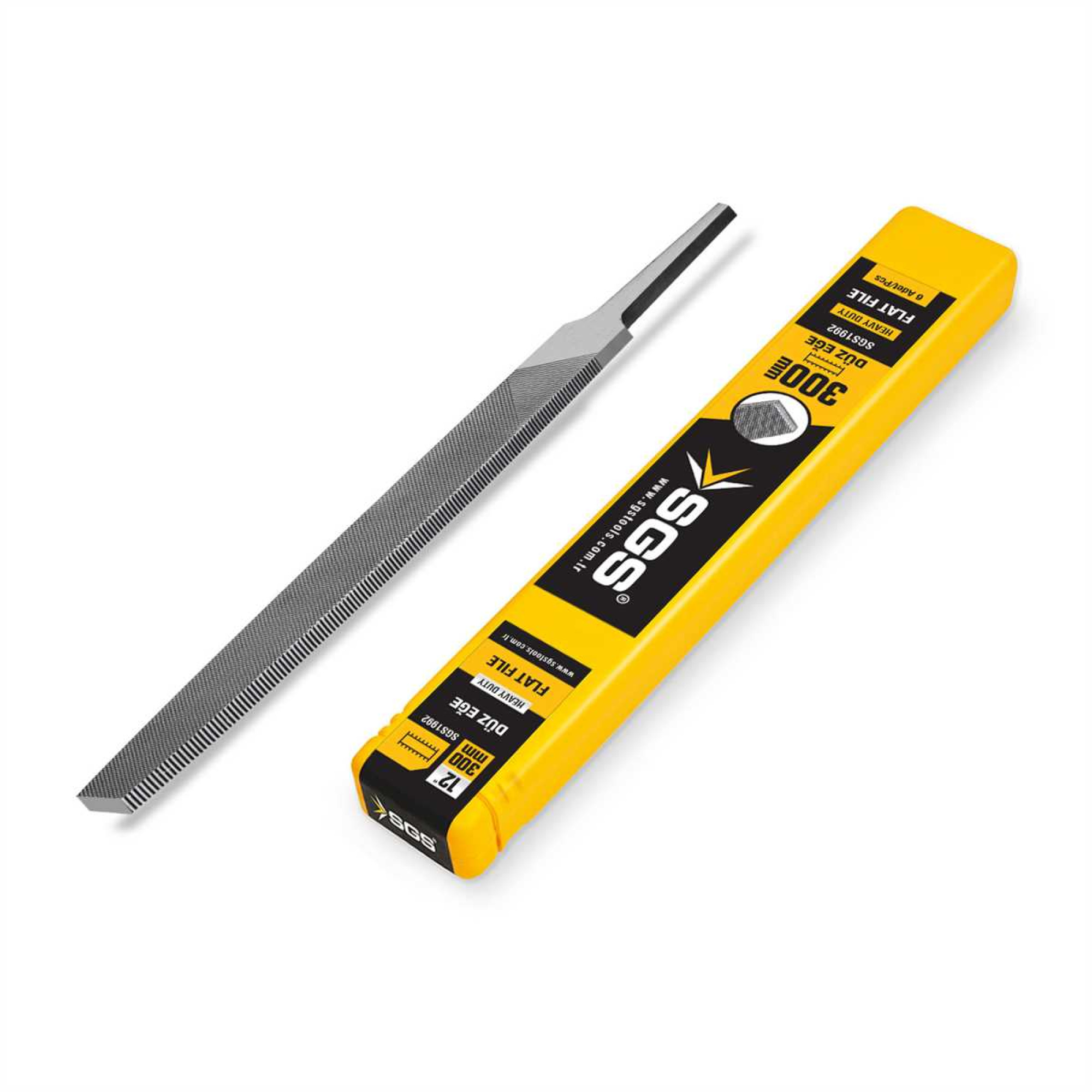 Pilă plată HEAVY DUTY (groasă) 12” / 300 mm, oțel tratat, set 6 buc, SGS